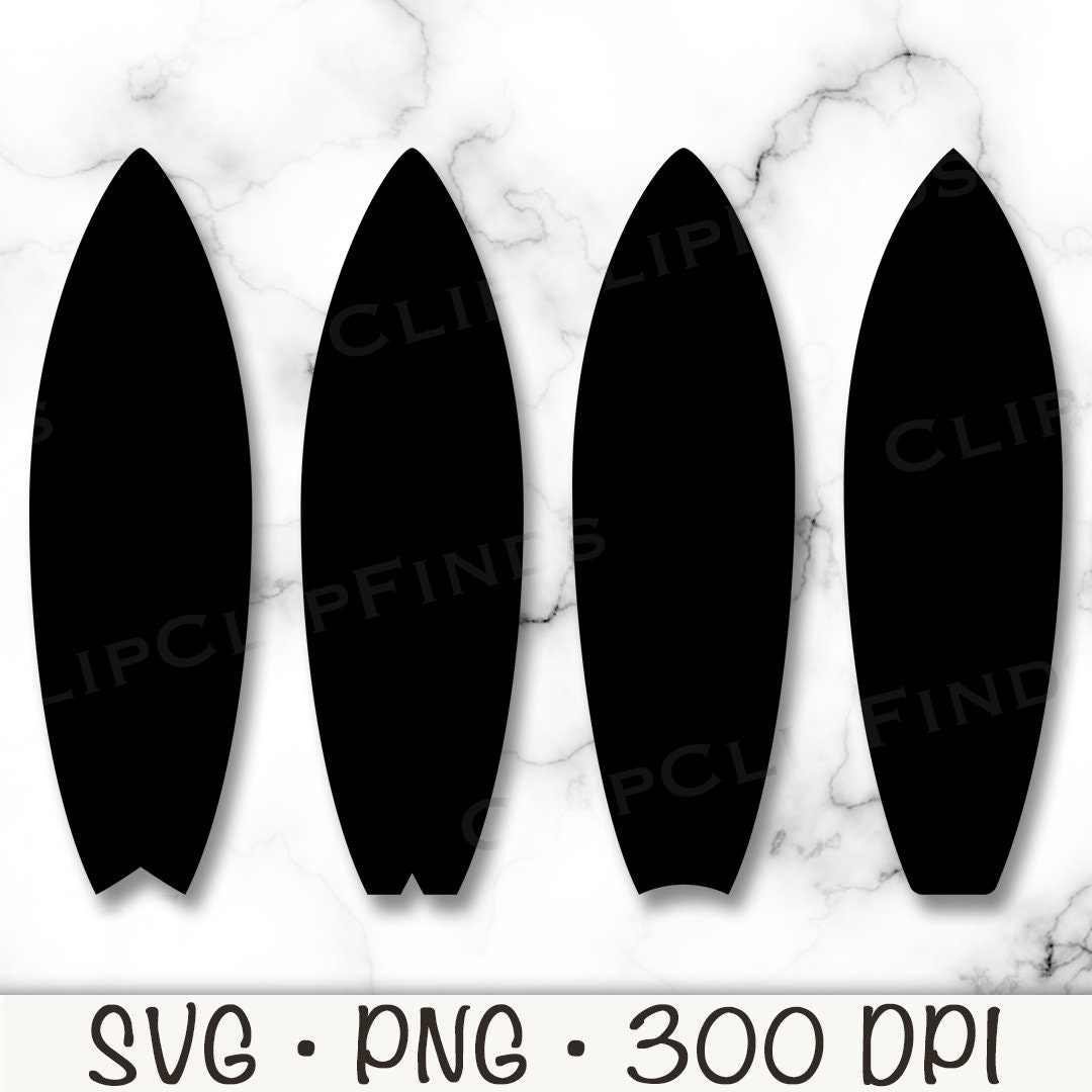 Surfboard SVG, Surfboard PNG, Surfboard Silhouette Shapes, Vector
