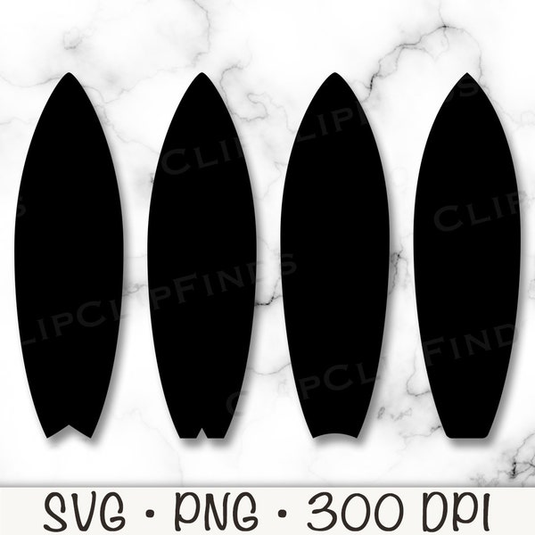 Surfboard SVG, Surfboard PNG, Surfboard Silhouette Shapes, Vector Files, Beach, Wave, Hawaii, Surf, Beach Life, Summer, Digital Download