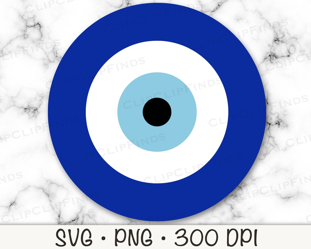 Evil Eye SVG Vector Cut File and PNG Transparent Background Clip Art