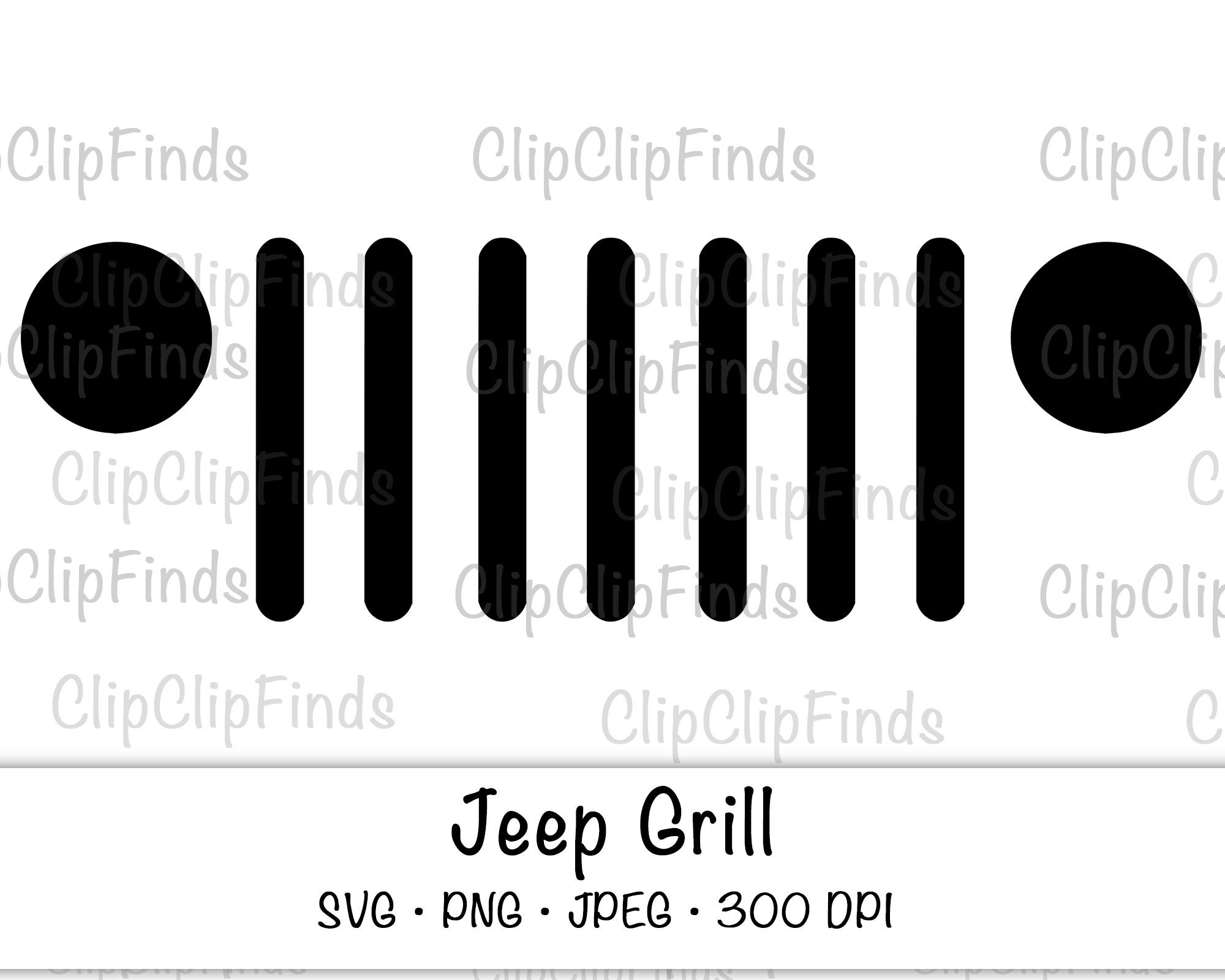 Sale Jeep Grill SVG Vector Cut File JPEG PNG Transparent Etsy
