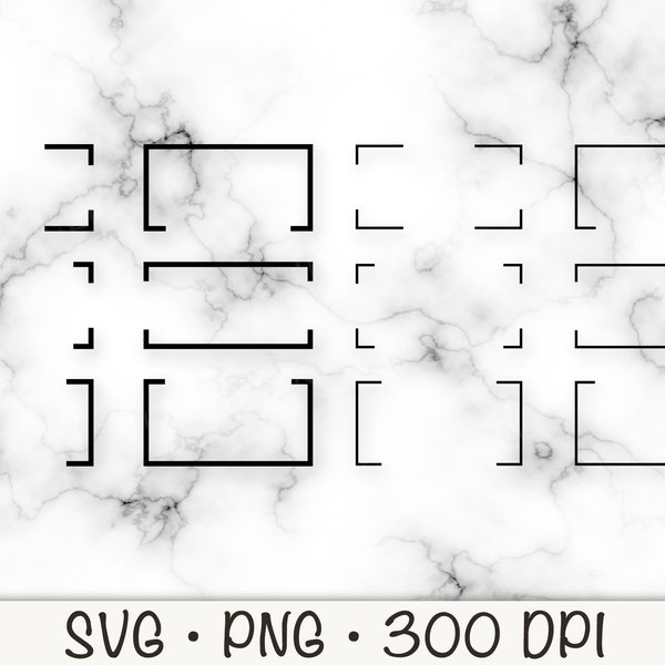 Rectangle Split Frame Put Line Rectangle Outline Svg - Etsy