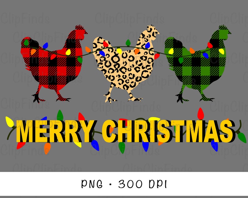 Chicken Merry Christmas SVG Vector File and PNG Transparent | Etsy