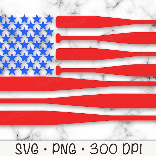 American Flag, American Flag Baseball Bat, American Flag Bats, July 4th, SVG, PNG, Sublimation, Instant Digital Download