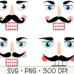 Nutcracker Faces Nutcracker Face Nutcracker SVG PNG - Etsy