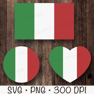 Italian Flag SVG, Italian Heart PNG, Italian Circle Flag Icon, Italy, Italia, Digital Download