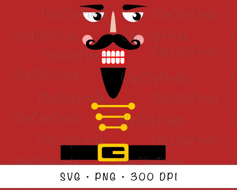 Nutcracker Face SVG Vector Cut File and PNG Transparent Etsy