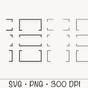 May include: A set of nine black and white square frames. The frames are in different sizes and are arranged in three rows. The frames are perfect for adding a touch of style to your home decor.