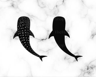 Whale Shark SVG, PNG, Clipart, Silhouette Shape, Sublimation, Digital Download File