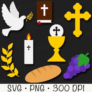 Bundle première communion, PNG SVG, téléchargement numérique instantané