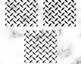 Diamond Plate Pattern SVG, Seamless, Metal Texture, Steel, PNG, Vector, Digital Download