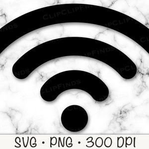 Wifi Icon SVG, Wifi Icon PNG, Instant Digital Download