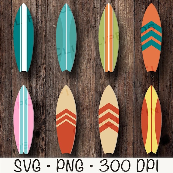 Surfboard Clipart, Surfboard PNG, Surfboard SVG, Stripe Design, Beach, Wave, Hawaii, Surf, Beach Life, Summer, Digital Download