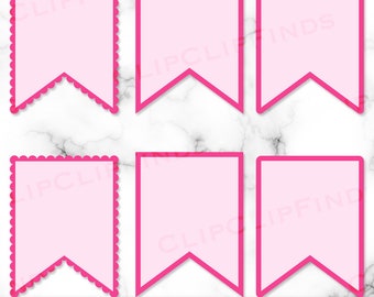 Scalloped Bunting SVG, Bunting Banner SVG, Garland PNG, Double Layered, Party Decorations, Digital Download