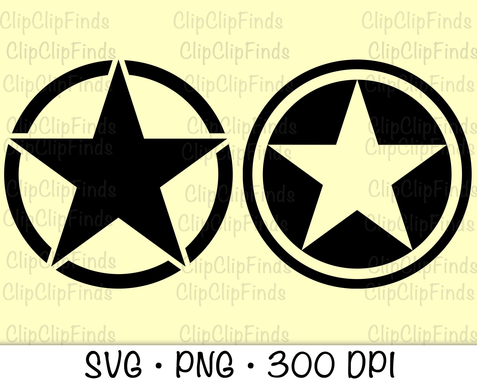 Army Star Military Star SVG PNG Instant Digital Download - Etsy UK