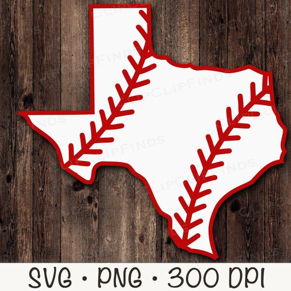 Texas Map Baseball SVG, Texas State, PNG, Sublimation, Instant Digital Download