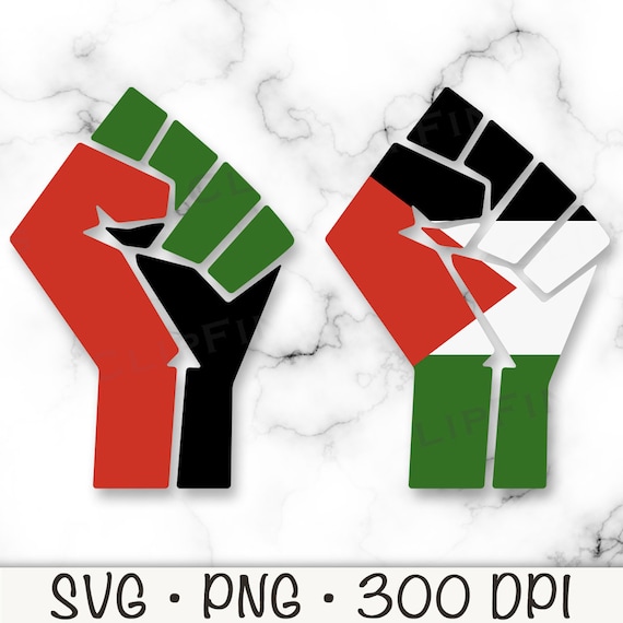 Palestinian Flag Fist SVG, PNG Bundle Pack, Palestine PNG, Instant Digital Download