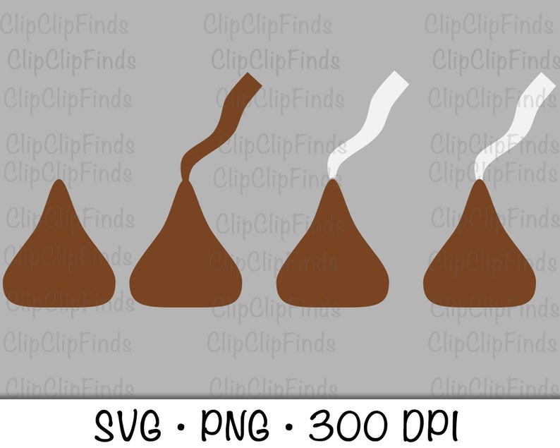 Chocolate Kiss SVG Vector Cut File and PNG Transparent Etsy Ireland