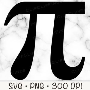 Símbolo Pi SVG, símbolo Pi PNG, símbolo Pi clipart, símbolo Pi vetor, feliz dia do Pi, download digital instantâneo