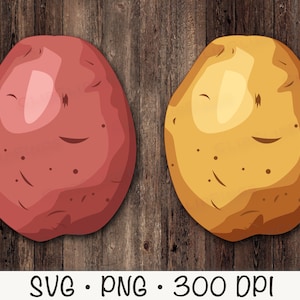 Patata SVG, Patata PNG, Patata Clip Art, Patata Roja, Descarga Digital Instantánea