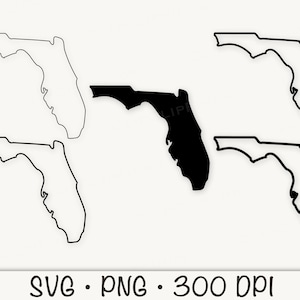 Florida SVG, Florida State Karte SVG, Florida Umriss SVG, Florida Silhouette Png, Florida Clipart, Sunshine State, sofortiger digitaler Download