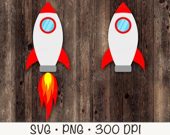 Space Rocket SVG, Rocket Clipart, PNG, Instant Digital Download