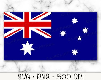 Australian Flag SVG PNG: 300 DPI Digital Download