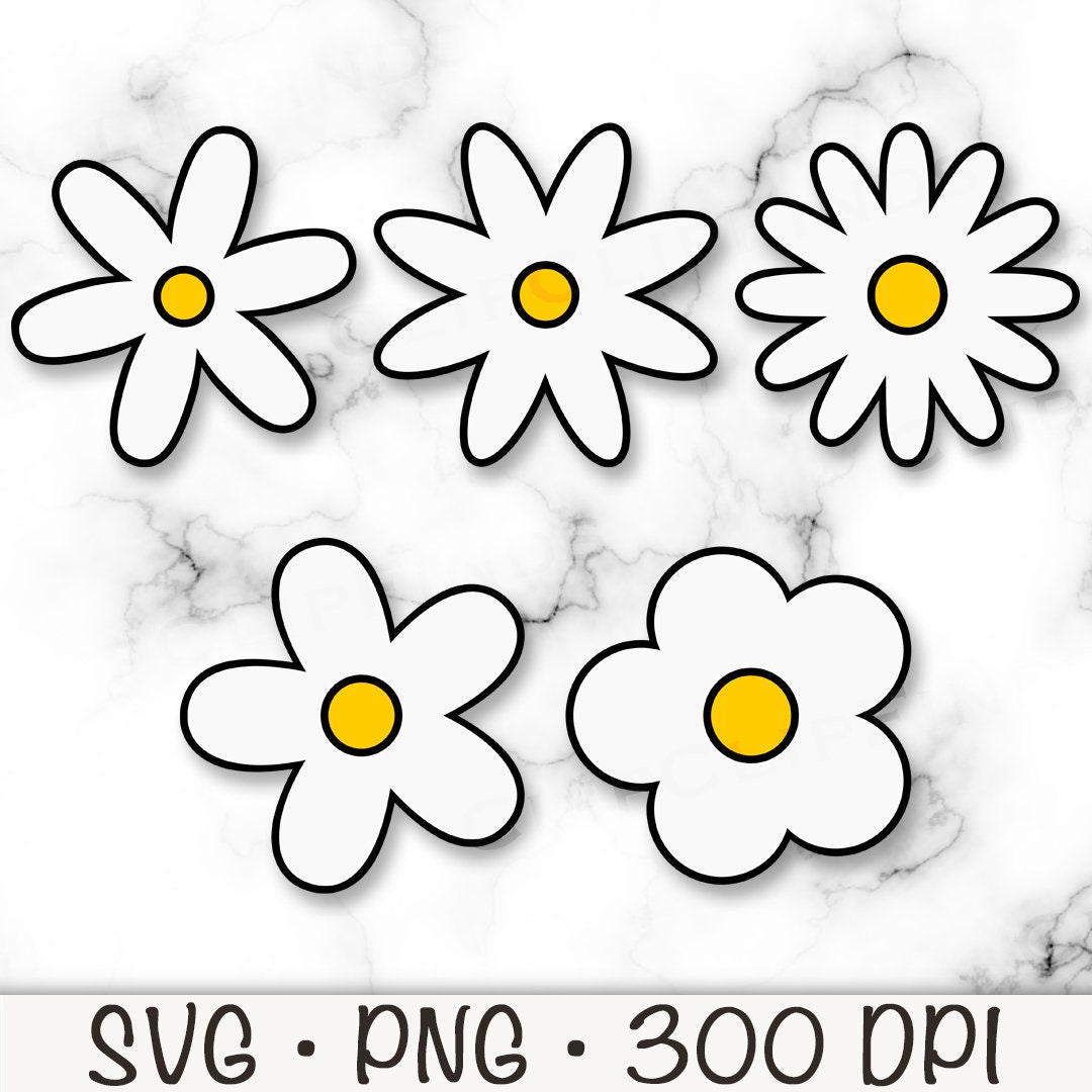 Daisy SVG, Daisy PNG, Daisy Clipart, Daisy Bundle Pack, Daisy