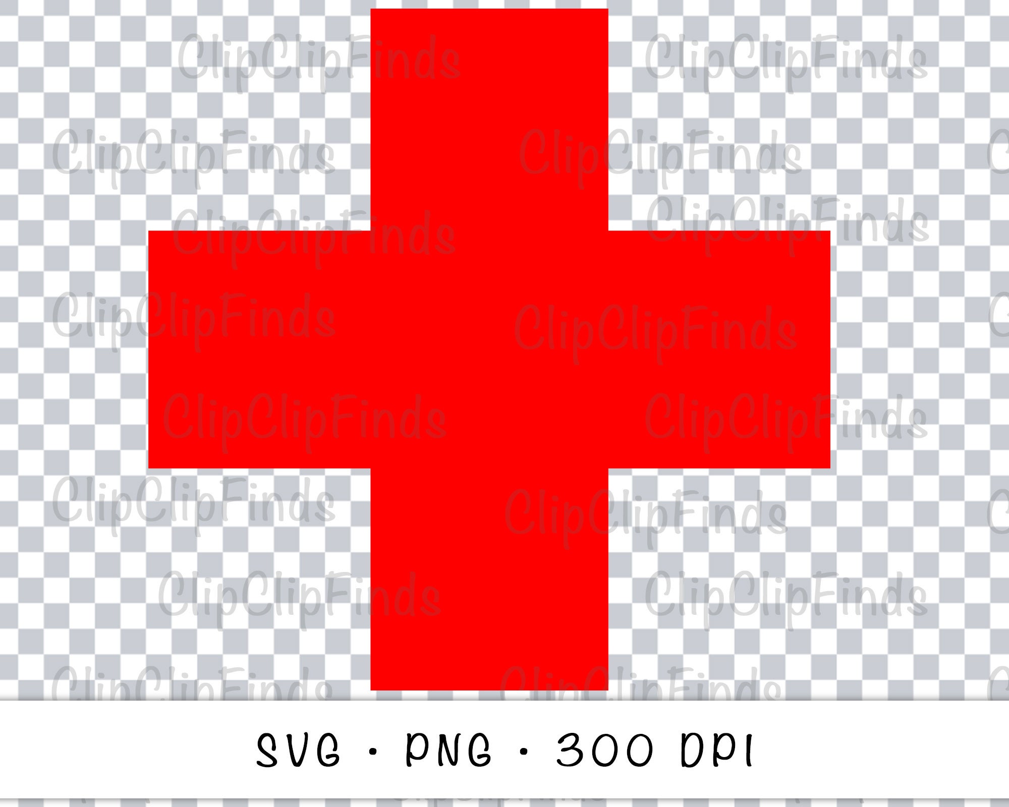Red Cross SVG Vector Cut File and PNG Transparent Background Etsy