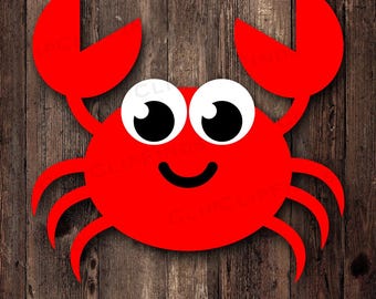 Crab SVG, Crab PNG, Crab Clipart, Cute Crab, Sea Animal, Beach, Digital Download File