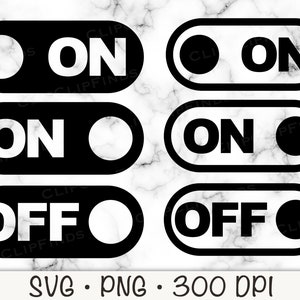 Modus aan SVG, modus uit SVG, tuimelschakelaar, bundel, in- en uitschakelen, aan/uit-knop svg, png, illustraties, sublimatie, directe digitale download