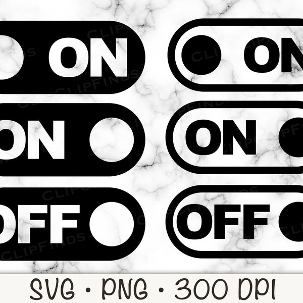 Mode On SVG, Mode Off SVG, Toggle Switch, Bundle, Power On and Off, Power Button svg, PNG, Clip Art, Sublimation, Instant Digital Download