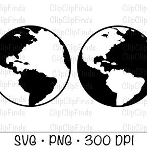 Planet Earth, Globe, World, SVG, PNG, Earth Day, Instant Digital Download