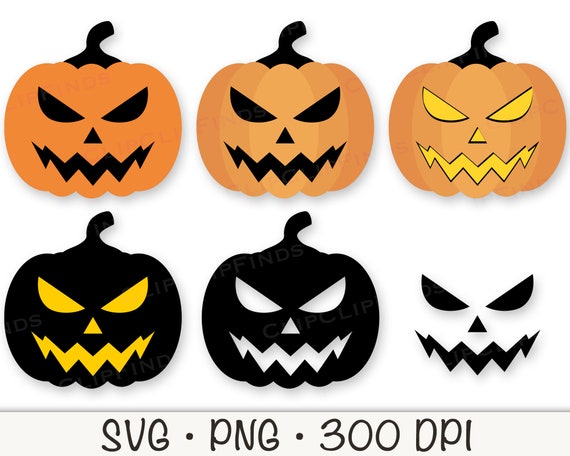 Scary face of Halloween pumpkin or ghost hand drawn on transparent  background PNG - Similar PNG
