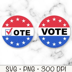 Vote SVG, Vote Circle PNG, Check Mark on Box, Political, Election, Republican, Democrat, Human Rights, Digital Download