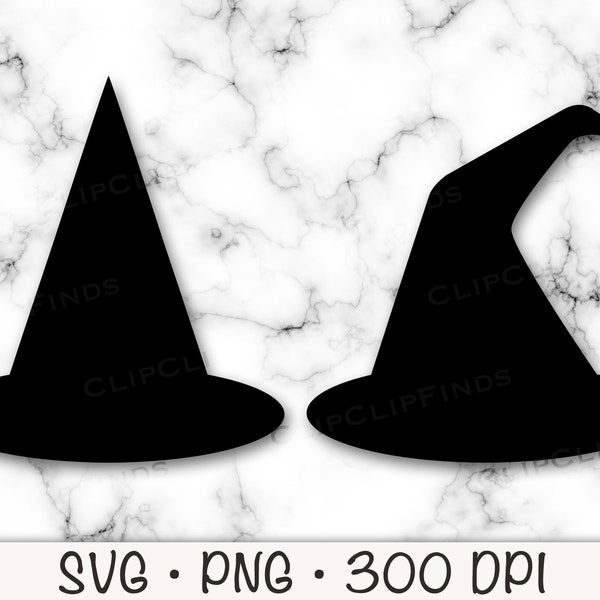 Witch Hat, Simple Witch Hat, Silhouette, Cutting File, SVG, PNG, Instant Digital Download