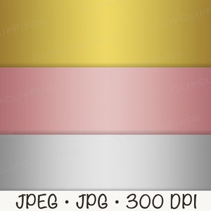 Metallic Gradient Digital Background Ombre Paper in Gold, Rose Gold and Silver, Instant Digital