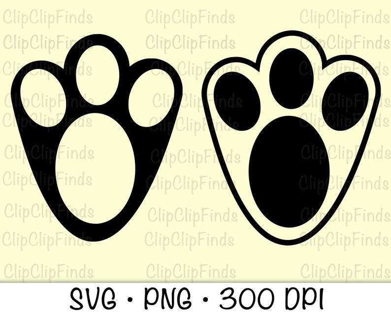 Bunny Paws SVG Bunny Paws PNG Instant Digital Download - Etsy UK