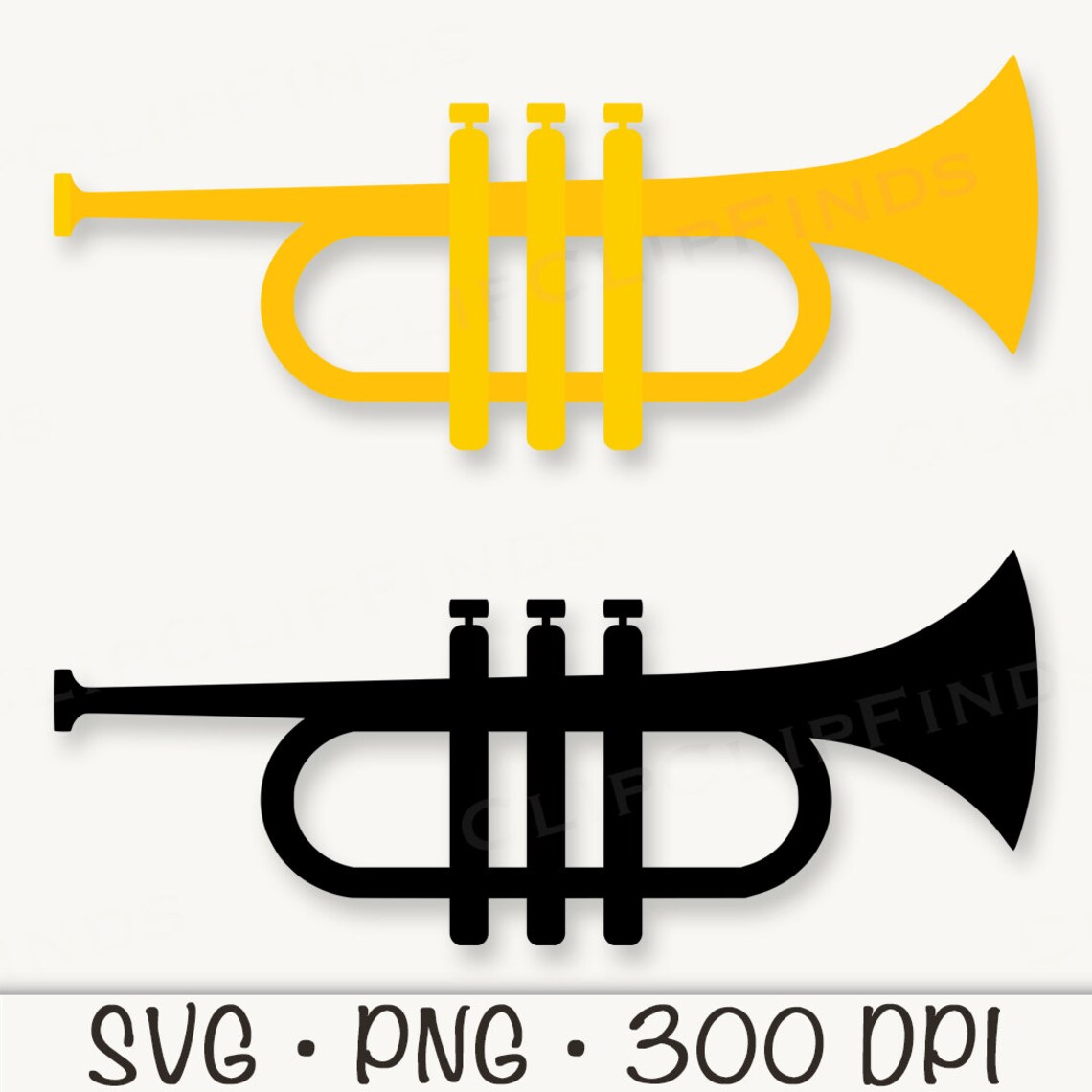 Trumpet SVG PNG Clipart: Vector Cut File (digital Download) - Etsy