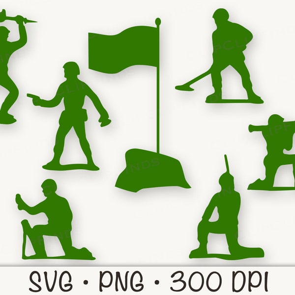 Green Army Men Toy | Toy Army Clipart | SVG PNG | Instant Digital Download