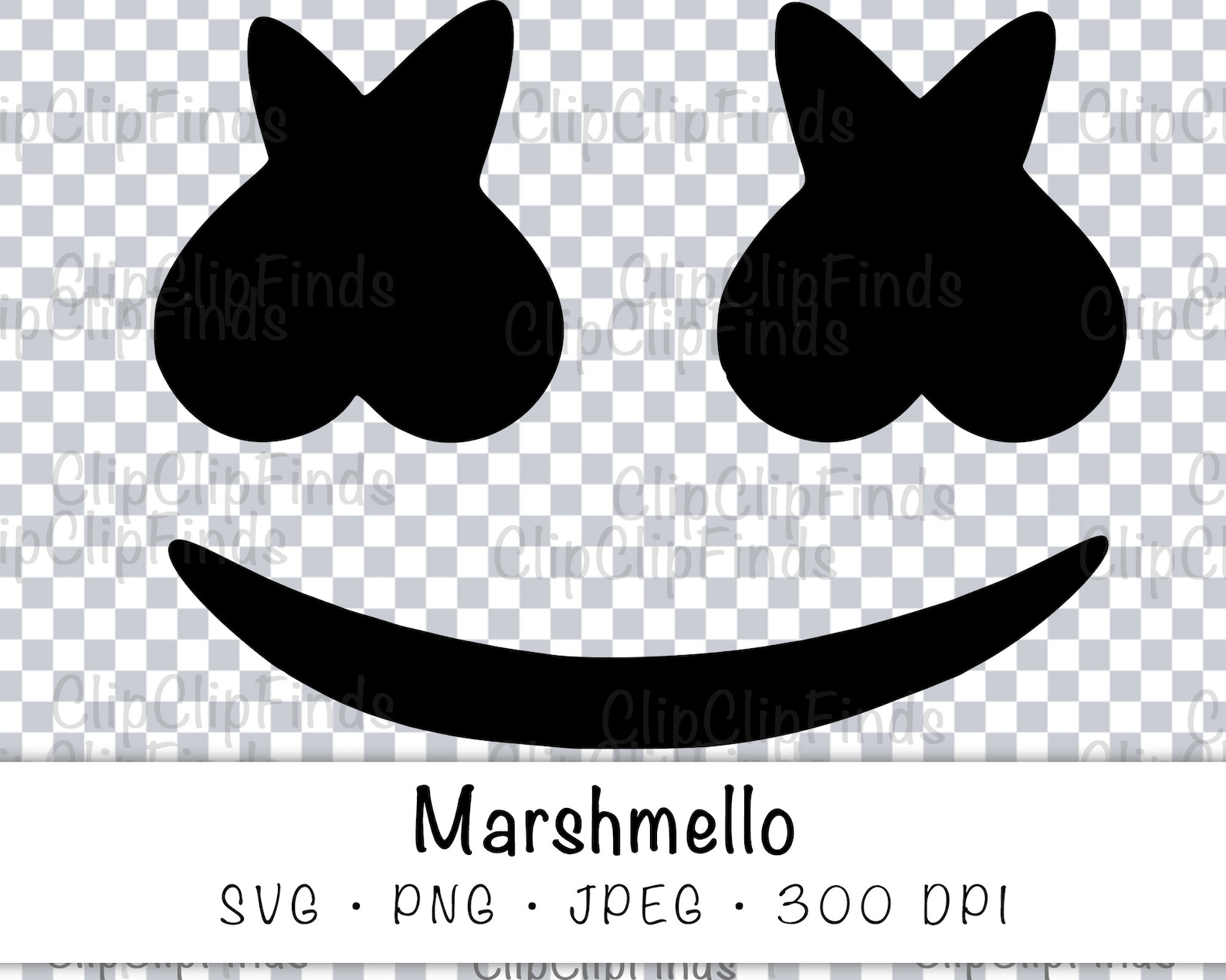 Sale Marshmello Face SVG Vector Cut JPEG on White Etsy