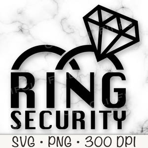 リングセキュリティSVG、リングセキュリティPNG、結婚指輪、結婚式、ブライダル、リングベアラー、Tシャツデザインファイル、昇華、ベクター、ダイヤモンド、デジタル