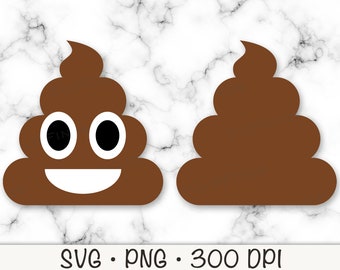 Poop Clip Art, Poop SVG, Poop PNG, Poop with Face, Cute Poop, Crap, Instant Digital Download