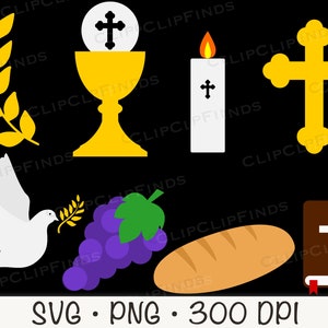 First Communion Bundle, SVG PNG, Instant Digital Download - Etsy