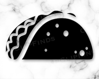 Taco SVG, Taco Silhouette SVG, Taco PNG, Vector Taco, Mexican Taco, Taco Tuesday, Sublimation, Digital Download