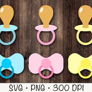 Pink Pacifiersvg Pacifier SVG, Baby Pacifier Boy, Girl, Neutral, Baby Gender Reveal ...