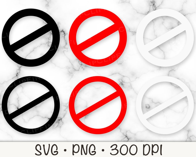 Do Not Symbol SVG Restriction Sign Prohibited Symbol Red Etsy UK
