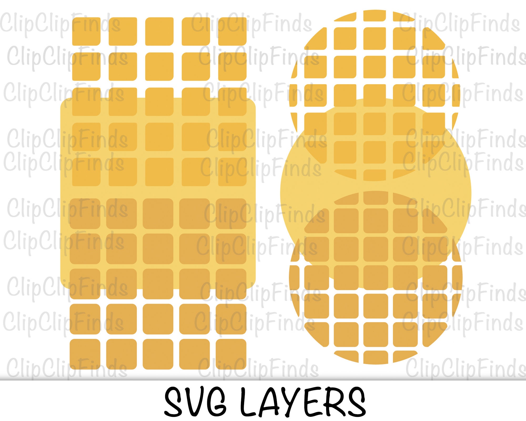 Waffles Round Waffle Square Waffle Waffle SVG PNG Clip Etsy Australia