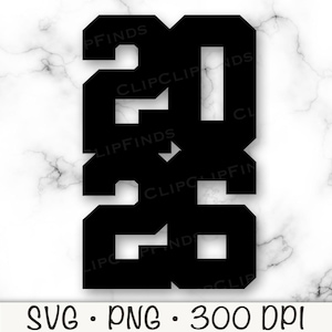 2026 Graduation Typography SVG PNG: Cake/Cupcake Topper (Digital Download)