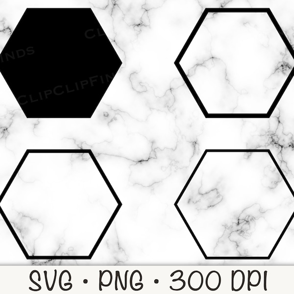 Hexagon SVG, Hexagon Outline, Hexagon Shape, Hexagon Silhouette, Hexagon Frame, Honeycomb, Bee, Instant Digital Download