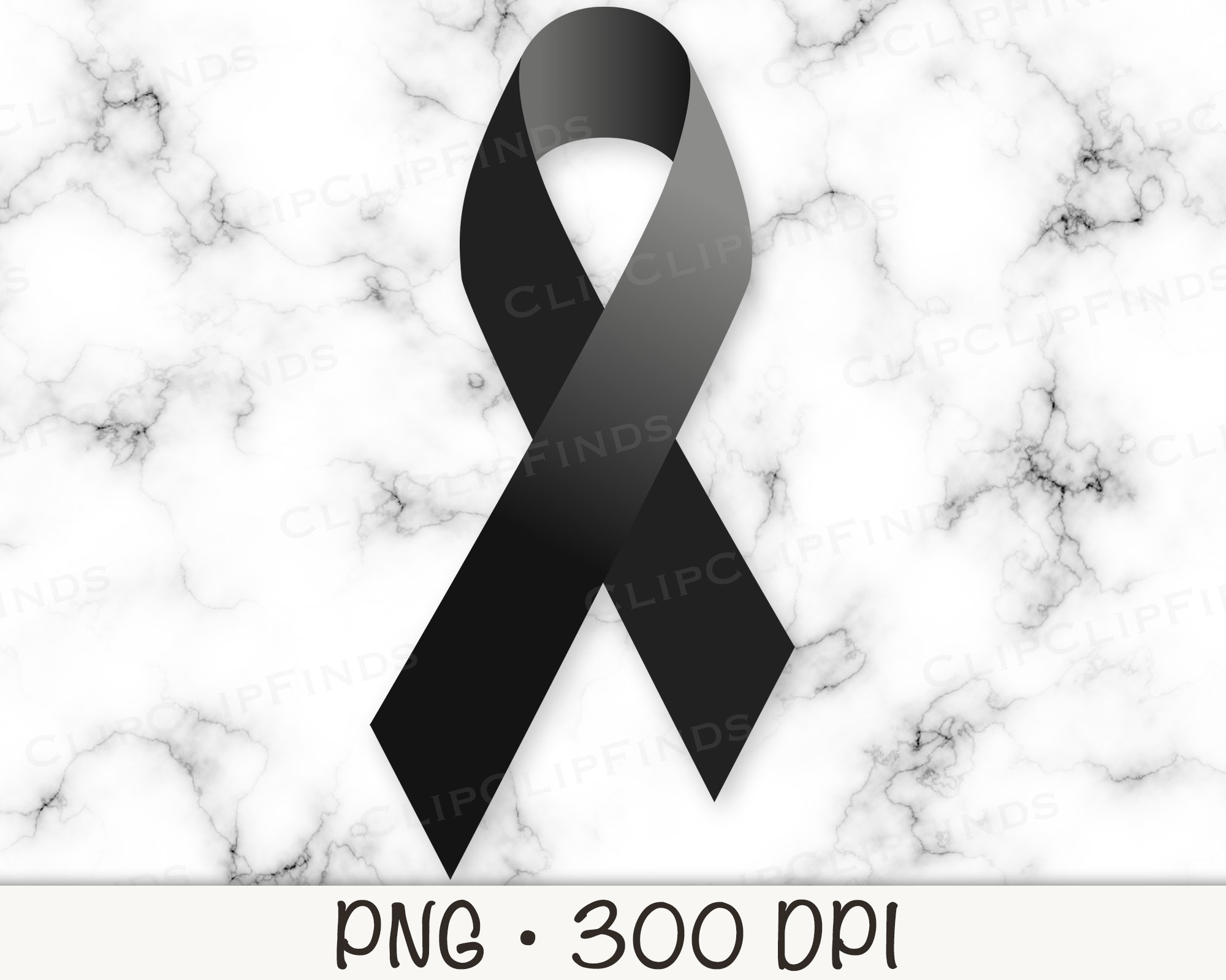 Black Mourning Ribbon | Framed Art Print